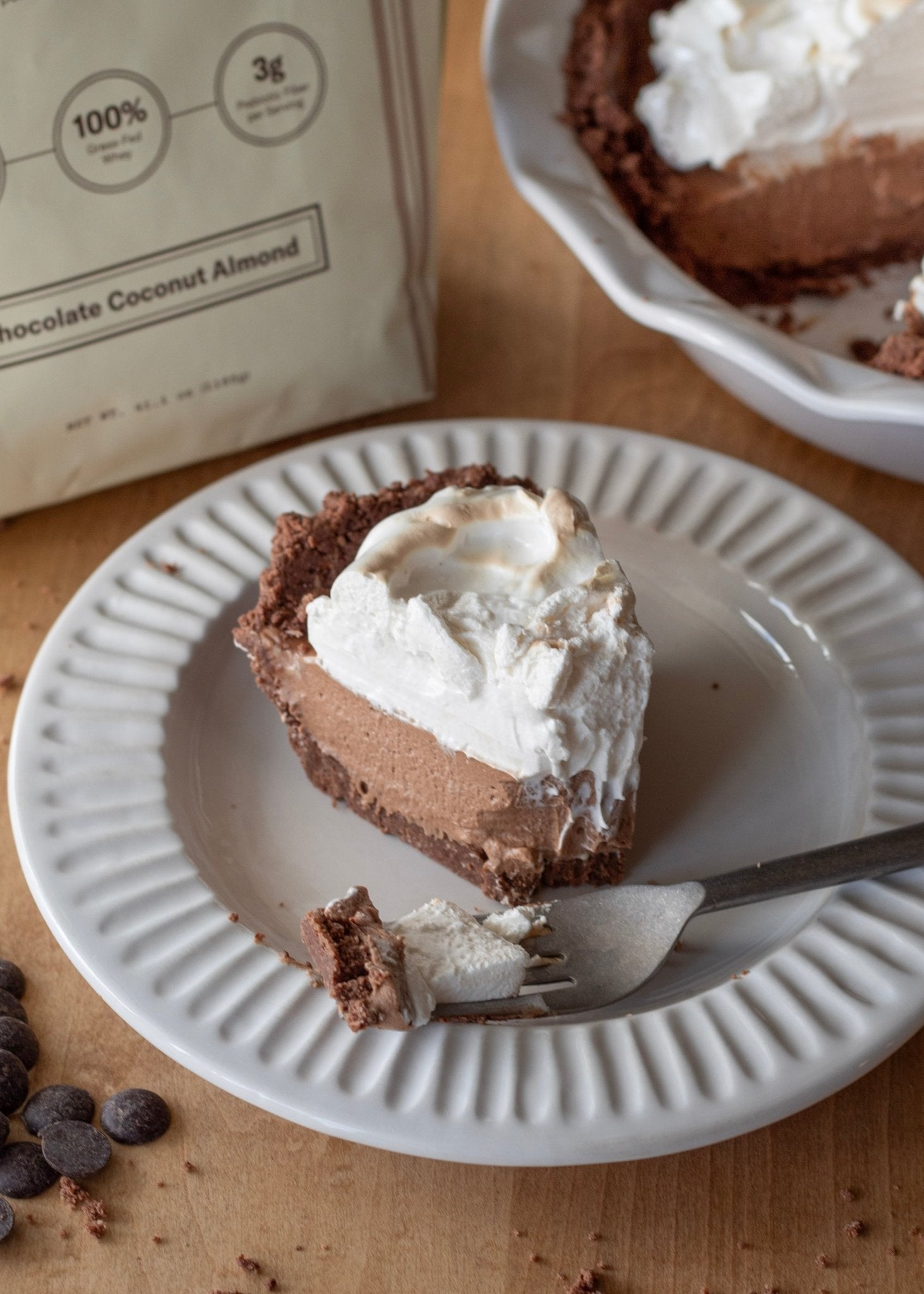 Chocolate Coconut Almond Silk Pie