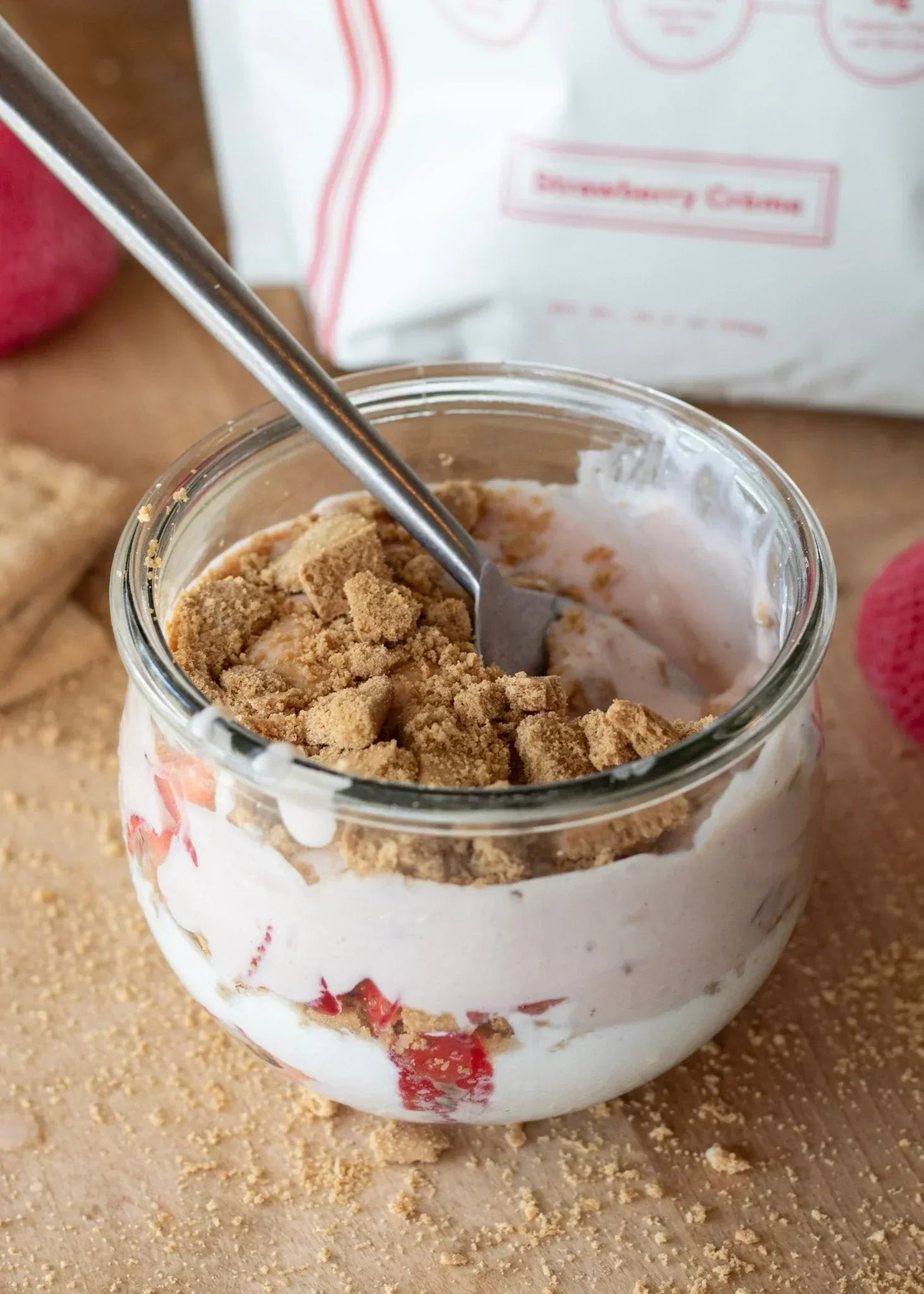 Strawberry Cheesecake Breakfast Trifle